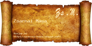 Zsarnai Masa névjegykártya